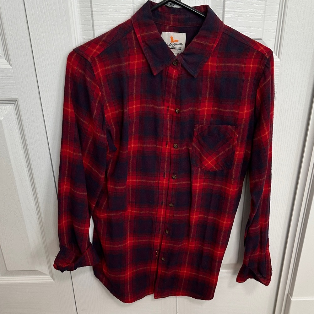 Field & Stream Red and Black Plaid Shirt